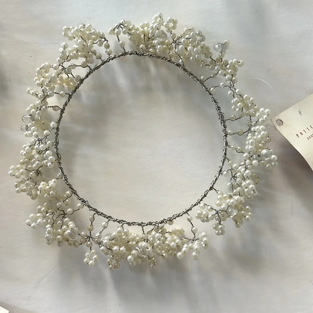 Pottery Barn Set of 3 Pearl Candle Rings - Picture 2 of 4